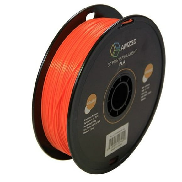 UTAH-AMZ3D 1.75mm Orange PLA 3D Printer Filament - 1kg Spool (2.2 lbs) - Dimensional Accuracy +/- 0.03mm