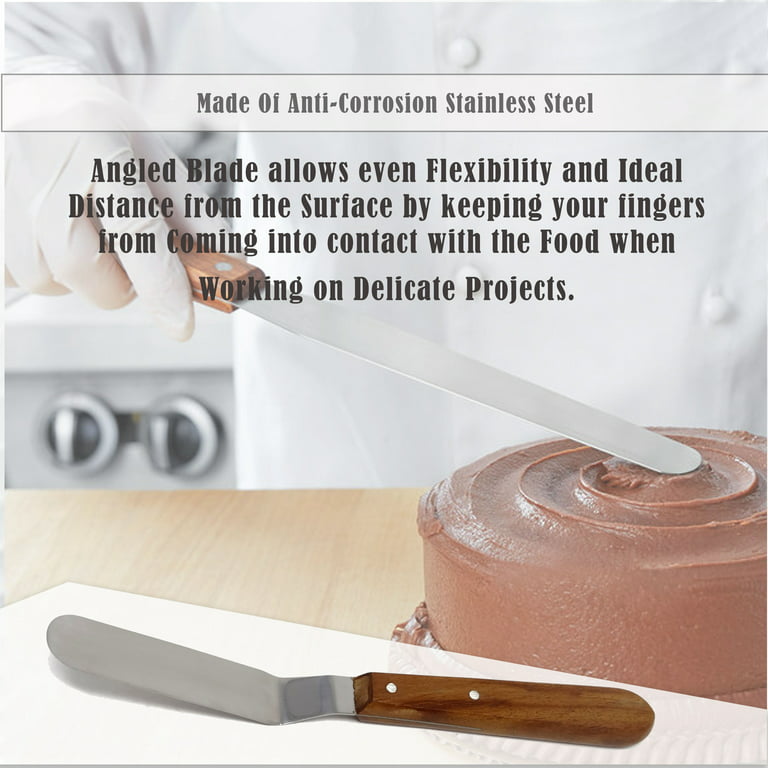 Cake Decorating Angled Icing Spatula, Stainless Steel 3\