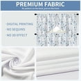 thumbnail image 5 of Blue Leaf Curtains for Kitchen Bathroom Floral Rod Pocket Window Tier Curtains Valance Set 4 Pcs Plant Printed Valances 27W x 36L*2 Curtains 27W x 36L*2, 5 of 6