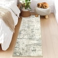 thumbnail image 2 of GlowSol 2'x6' Kitchen Runner Rug Modern Abstract Washable Rugs for Laundry Room Indoor Soft Non Slip Low Pile Bedroom Rug, Beige, 2 of 7