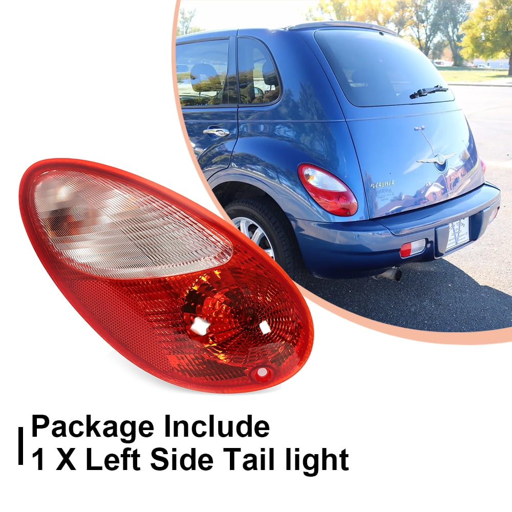 Kojem Left Tail Light Lamp Driver Side for 2006 07 08 09 10 Chrysler PT Cruiser 5116223AB w/ Bulbs Halogen