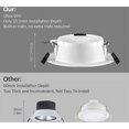 thumbnail image 2 of Foco Empotrable Led De 12w, Luz De Techo Led Impermeable Ip44, Foco De Techo Downlight, Luz De Techo Redonda No Regulable Para Baño, Cocina, 2 of 5