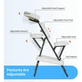 thumbnail image 4 of BestMassage Premium White 4" Portable Massage Chair Tattoo Spa Free Carry Cae, 4 of 6