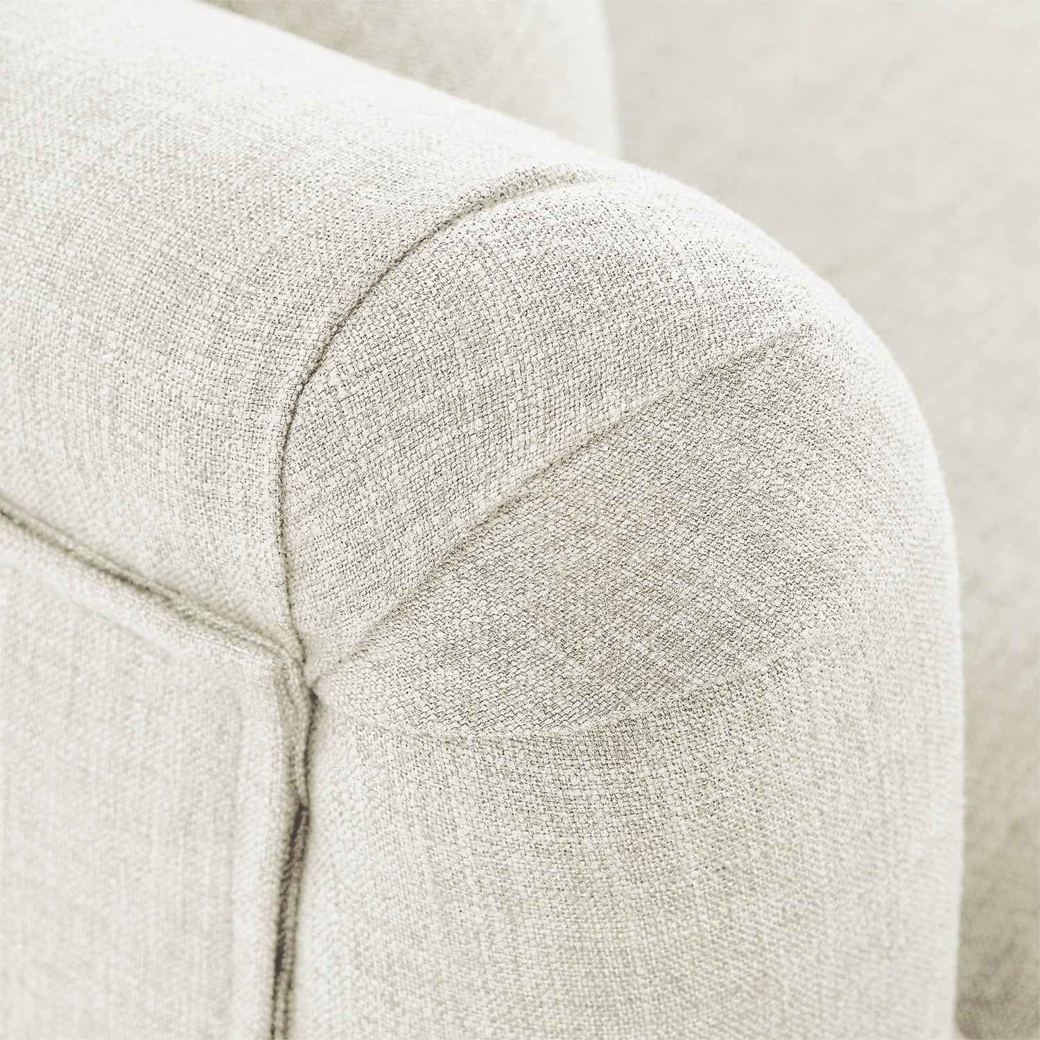 Kadyn Upholstered Loveseat Sofa, Sofa Couches with Wooden Legs and Two Throw Pillows for Living Room, Beige