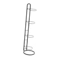 thumbnail image 1 of jinwen 4 Tier Ball Rack Basketball Accessories Living Room Basketball Storage Shelf Black, 1 of 9