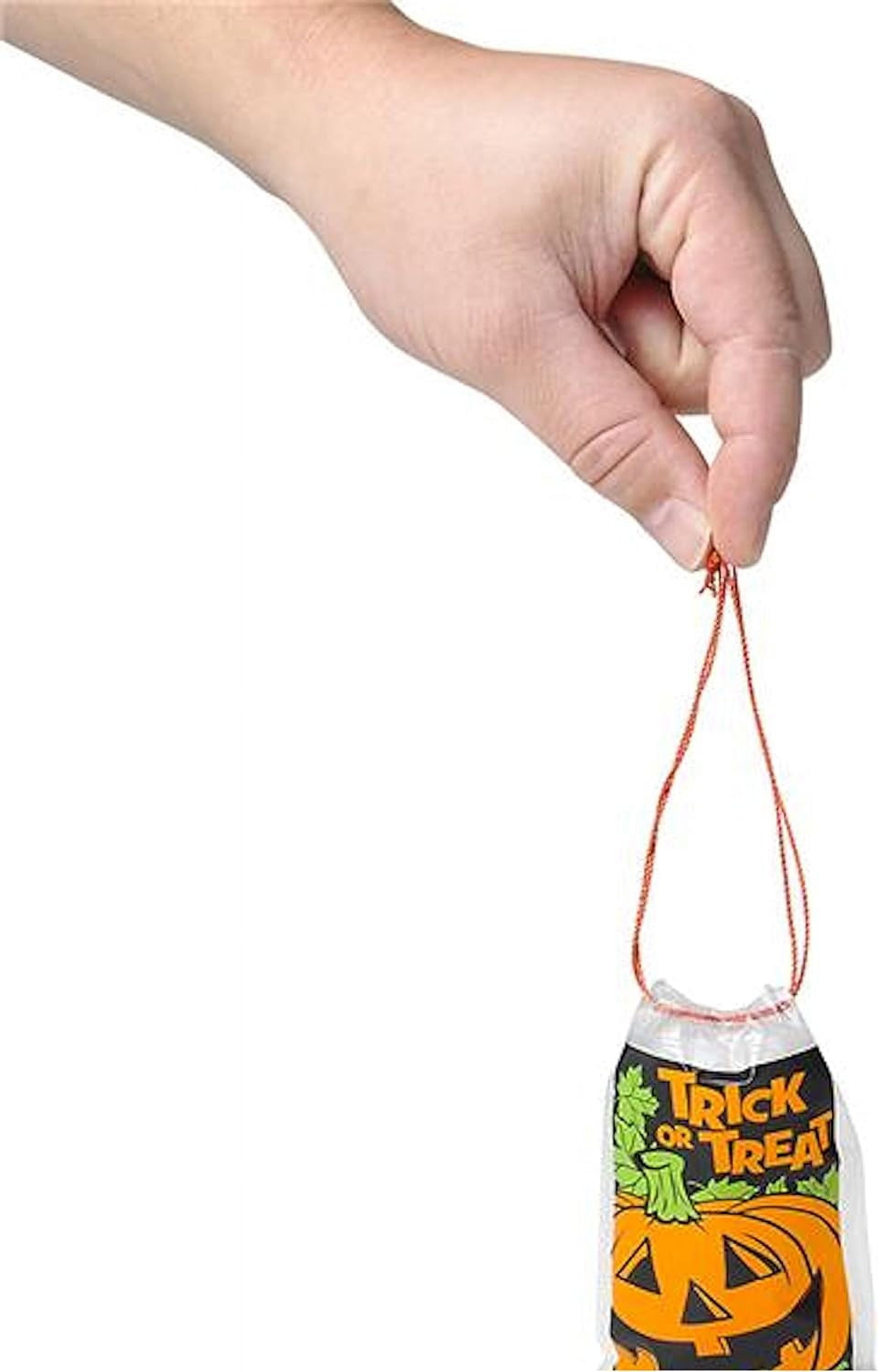 2 3/4 x 4 Bulk Mini Jack-O’-Lantern Paper Drawstring Treat Bags - 144 Pc.
