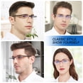 thumbnail image 2 of WEMOOTANTS 4 Pack Halfrim Reading Glasses 2.5 for Women Men Blue Light Blocking Computer Readers Spring Hinge 1.0 1.5 2.0 2.5 3.0 4.0 (Black+Brown+Red+Clear), 2 of 5