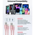 thumbnail image 6 of 6FT iPhone Charger, XUDUO 2 Pack iPhone Cord Apple MFI Certified Fast Lightning Cable Nylon Braided for iPhone 14/13/12/11 Pro, iPad-Pink, 6 of 8