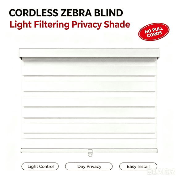CORDLESS ZEBRA BLIND Cordless,33*60