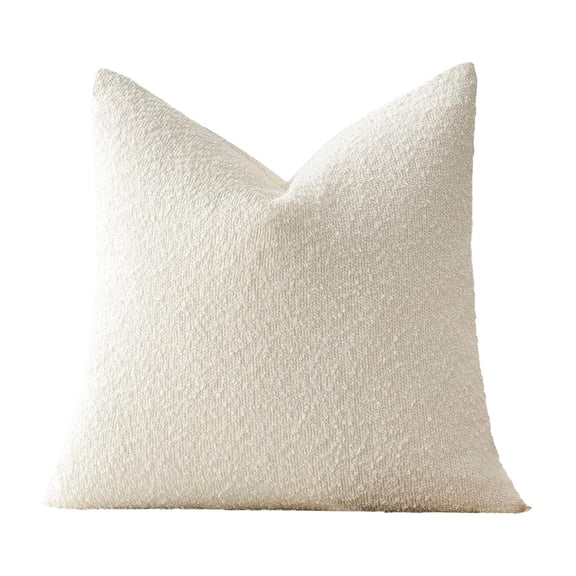 Cinvoph Solid Velvet Throw Pillow Covers Soft Decorative Couch Pillow Cases For Living Room Bedroom Sofa Bed Home Decor 18" White