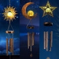 thumbnail image 5 of Lámpara de campana de viento de Luna nueva de energía Solar, lámpara de proyección de paisaje de césped solar Tieyi, lámpara de jardín impermeable para jardín al aire libre, 5 of 5