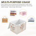 thumbnail image 6 of Yayeee Collapsible Storage Bin with Lid Fabric Closet Decorative Basket with Handles, Red Flower, 6 of 7