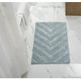 thumbnail image 3 of Better Trends 24" x 40" Bathroom Rugs 100% Cotton Soft Water Absorbent Non Slip Bath Mat Machine Washable Rug (Blue) Hugo Collection, 3 of 6
