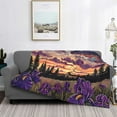 thumbnail image 2 of Balery Starry Night Purple Irises Manta de Franela con Dibujo, Lujo Ultra Suave y Cálido, Antipelusa y Resistente a las Arrugas para Cama, Sofá, Camping -60"x50", 2 of 6