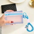 thumbnail image 7 of Viflosae Toiletries Bag Toiletries Travel Bag Mesh Zipper Pouch with Lanyard Portable Mini Storage Bag Lightweight Polyester Mesh Pouch for Cosmetics Cards Keys Headphones 3 Colors Available, 7 of 7