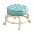 thumbnail image 3 of Naxoaeo Swivel Rolling Stool, Plastic Low Stool with Wheels, Multi-Purpose Movable Seat for Living Room, Bedroom, Step Stool for Shoes, Compact Lightweight Stool, 3 of 7