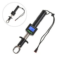 OATIPHO Stainless Steel Fish Grabber with Integrated Digital Scale for Fishing Use Black