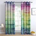 thumbnail image 2 of Fish Scale Curtains for Bedroom - Abstract Blackout Curtains for Living Room - Decorative Patterned Grommet Drapes - Window Treatments & Home Decor - 54 Inch Curtains 2 Panel Set - K&T264, 2 of 7