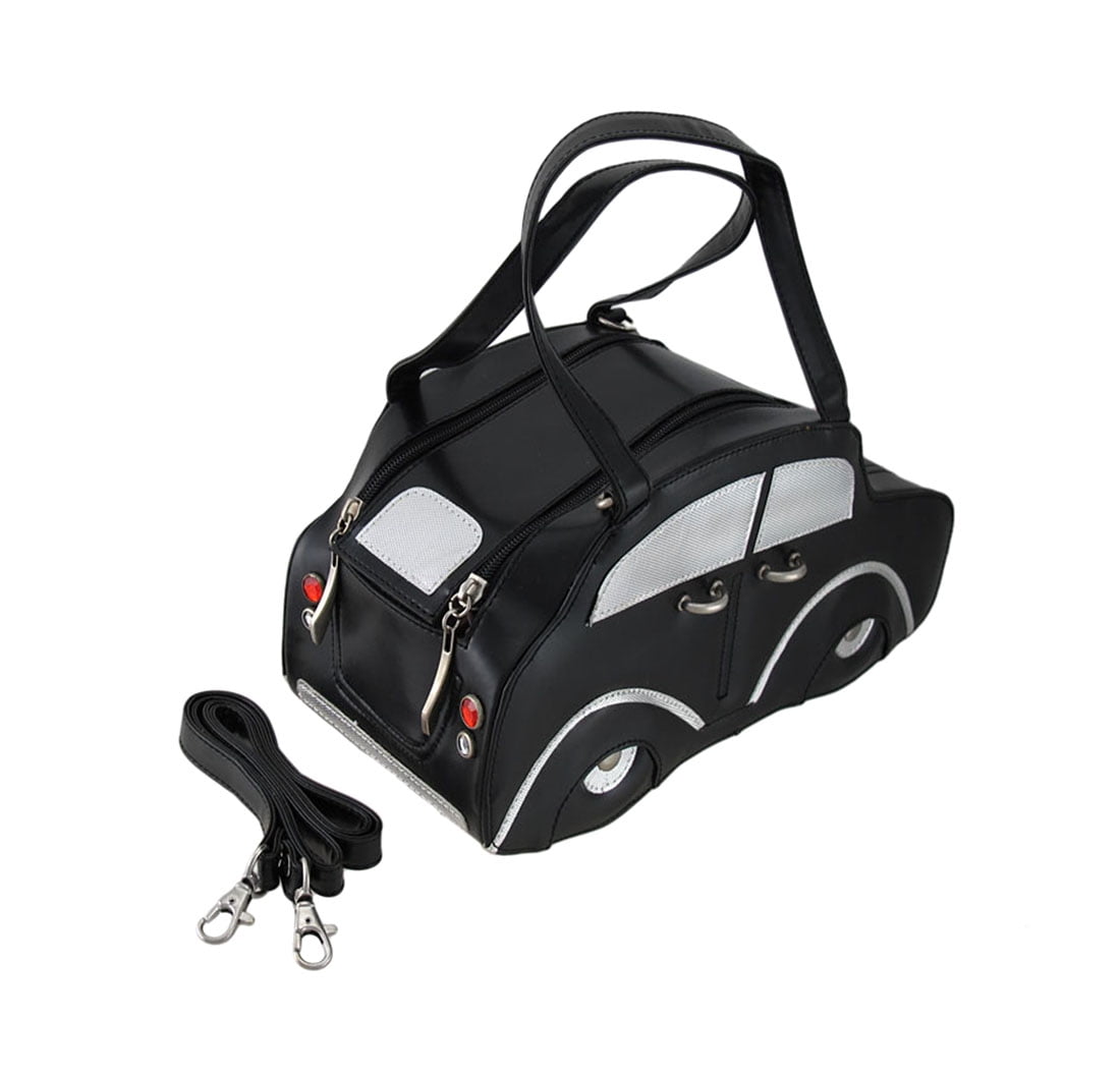 Vintage Car Shaped Handbag Chrome Hardware Faceted Jewels Vintage Car Shaped Handbag Chrome Hardware Faceted Jewels