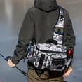 thumbnail image 2 of Stylish Lightweight Waterproof Camping Backpack with Rod Holder, Striped Oxford Material & Multi-Organizer, 2 of 21