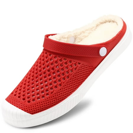 

Harvest Land Women Men Faux Fur Lined Clog Winter House Slippers Garden Cozy Slippers Shoes for Women Men