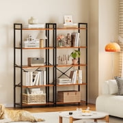 Casacomoda 5-Tier Bookshelf, Freestanding Book Shelf, Home Office Bookcase, Storage Shelving Unit for Bedroom, Living Room, Vintage