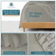thumbnail image 2 of Casa Platino 100% Cotton Twin Size Sheet Set - 4 Piece Twin Sheets 600 Thread Count, Premium Sateen Weave Feels Buttery Soft All Year Round, Sung Fit 15” Deep Pocket – Silver, 2 of 7