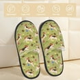 thumbnail image 2 of Fotbe Running Beagle Pattern Women's Fuzzy Slippers Plush Slippers Fluffy Winter House Shoes Indoor and Outdoor-Medium, 2 of 8