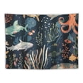 thumbnail image 5 of Orinice Fish Octopus Underwater Tapestry Wall Hanging Unique Style Graphic Tapestries Home Wall Decor 40x30inch, 5 of 6