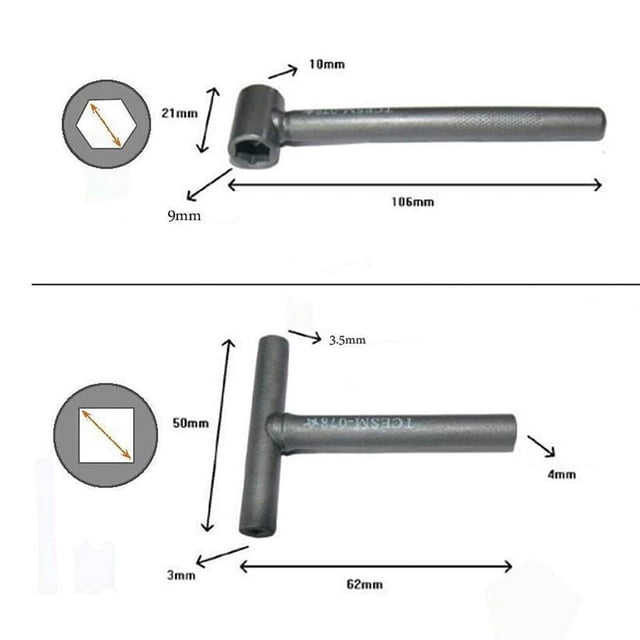 3 Pcs Engine Valve Screw Adjusting Spanner Tool Valve Clearance Adjustment Tools + Feeler Gauge 0.005 - 0.020 Inch