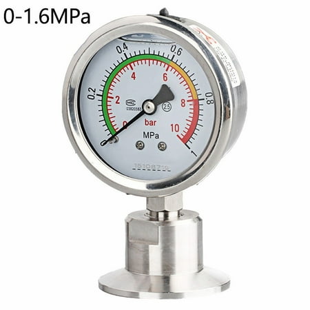 

RANMEI Manometer 1.5\ （50.5mm）OD Tri Clamp Membrane Pressure Gauge-SS304 Diaphragm Gauge