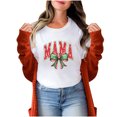 thumbnail image 1 of Fiudx Camisetas para Mujer Blusa Informal de Manga Corta con Estampado de Cuello Redondo para Mujer, 1 of 4
