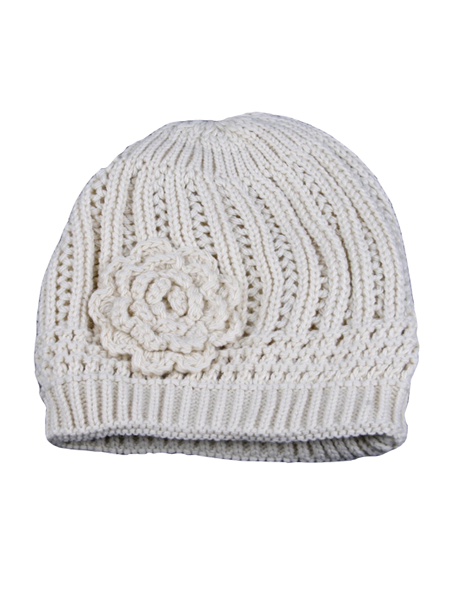 Pop Fashionwear Winter Knit Flower Beanie 333hb, Women's, Size: One size, Beige