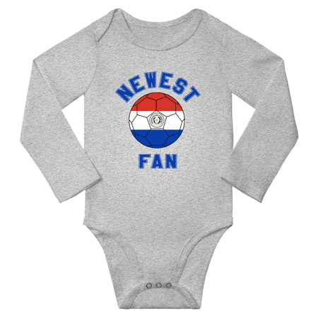 

Newest Paraguay Soccer Football Fan Baby Long Sleeve Rompers Bodysuit (Gray 18 Months)