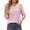 Pink, variant on Womens Eyelet Blouses Casual Long Sleeve Shirts Dressy V Neck Fall Lace Tops with Decorative Button