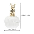 thumbnail image 2 of 1pc Modern Decorative Ceramic Jewelry Box Organizer Storage Container (White), 2 of 8