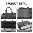 thumbnail image 4 of Large Capacity Tote Bag,Gray Black Checkerboard Checkered Pattern Handbag Fashion Luxury Tote Bag,15.7"x13"x 5.1" Inches,Laptop Compatible, 4 of 6
