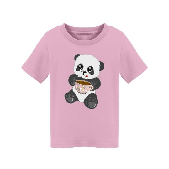 Panda Drinking Coffee T-Shirt Toddler -Image by Shutterstock, 2 Toddler