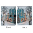 thumbnail image 2 of Leather Notebook with Pen Holder Writing Notepad Includes 100 Pages Lined Journal Town in Winter, 2 of 6