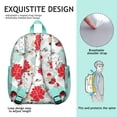 thumbnail image 2 of Floral and Leopard Print Students Backpack - Bright Boho Floral and Hummingbird Illustration, Lightweight Water-Resistant School Bag for Developing Students, 2 of 6