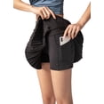thumbnail image 4 of WIBACKER Womens Tennis Skirts High Waisted with Pockets Built-in Shorts Workout Running Pleated Athletic Golf Skorts, 4 of 7