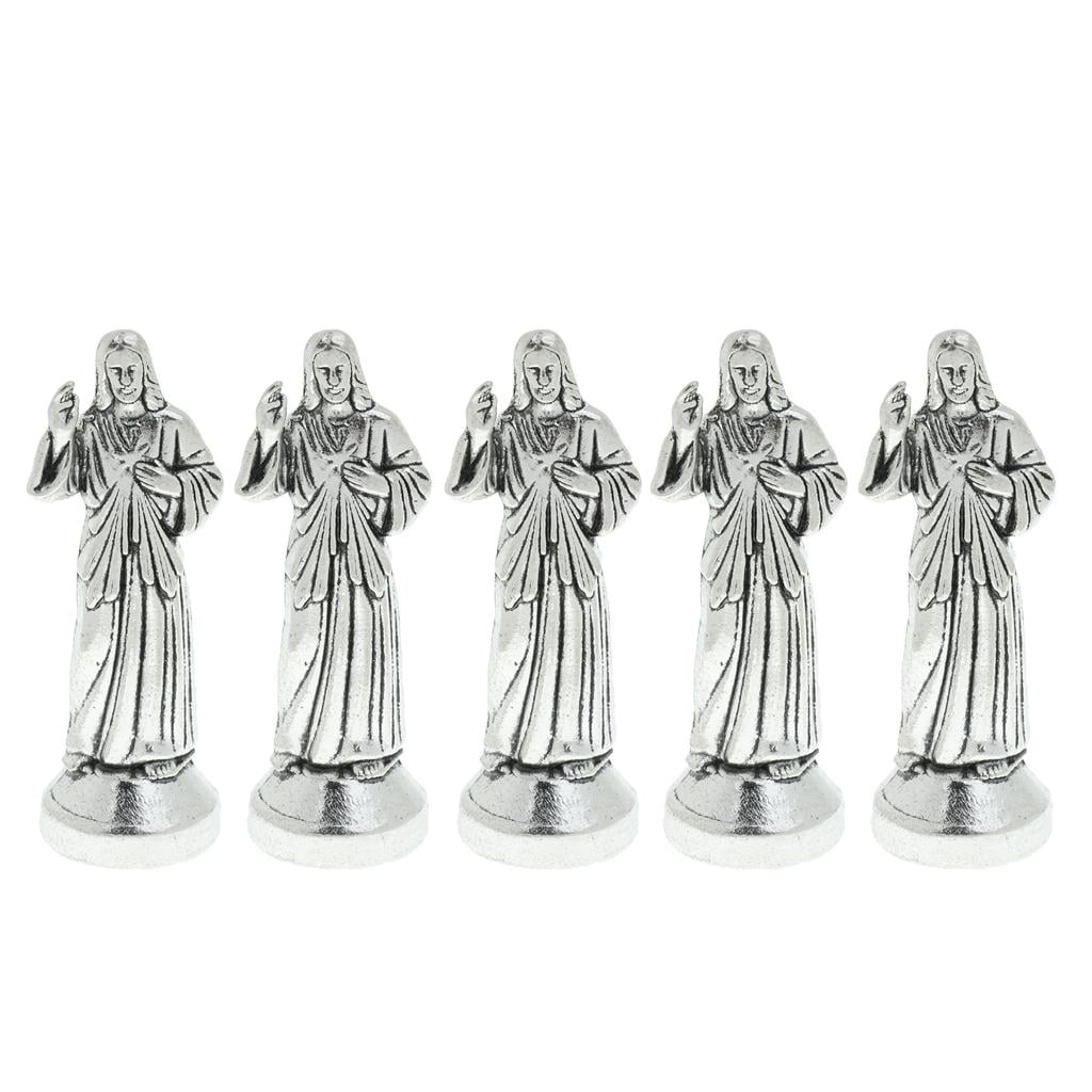 5 Pieces Mini Jesus Religious Statue Christian Figure for Praying 7cm