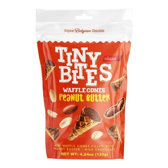 (Price/case)Beemax Peanut Butter Tiny Bites Waffle Cones 12/4.24oz, 532959