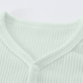thumbnail image 7 of Toddler Knitted Sweater Button Down Crew Neck Long Sleeve Cardigan Spring Fall Soft Comfy Ribbed Outwear For Boys Girls (6-8 Months, Green), 7 of 7