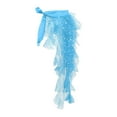 thumbnail image 6 of Belly Dancing Sequins Tassel Hip Skirt Waist Wrap Belt Hip Dancewear Blue, 6 of 8