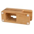 thumbnail image 4 of Base de almacenamiento de cable de carga de escritorio con soporte de almacenamiento de madera dos en uno para Watch5 para iPhone Vogacara EL007718-00, 4 of 5