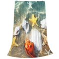 thumbnail image 2 of Pofeuu Seashell On The Beach Print Ultra-Soft Micro Fleece Blanket,for Bed Or Sofa,All Season Throw Blankets Flannel Blanket-40"x30", 2 of 7
