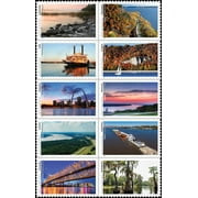 Mighty Mississippi USPS Forever Postage Stamp 1 Sheet of 10 US First Class Postal Rivers Nature Wedding Celebration Letters (10 Stamps)