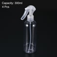 thumbnail image 3 of Uxcell 300ml Spray Bottles Refillable Mist Sprayer Plastic Clear 4 Pack, 3 of 4