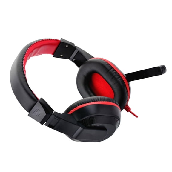 Adjustable Stereo Headset with Mic Wired Gaming Headphones for Pc Laptop Noise-canceling Over-Ear Design Easy Configuration Comfortable Earphones